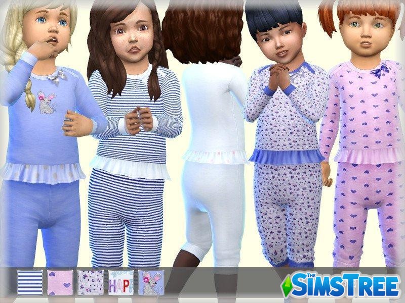 Фиолетовые пижамы для девочек от bukovka для Sims 4