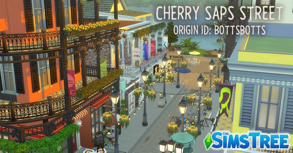 Французская улица в Виллоу Крик от bottsbotts для Sims 4