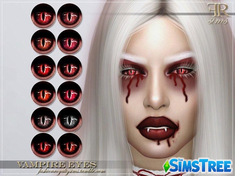 Глаза вампира от FashionRoyaltySims для Sims 4