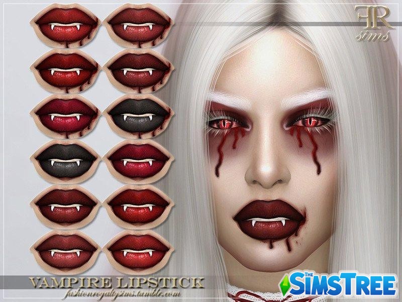 Губная помада «Оскал вампира» от FashionRoyaltySims для Sims 4