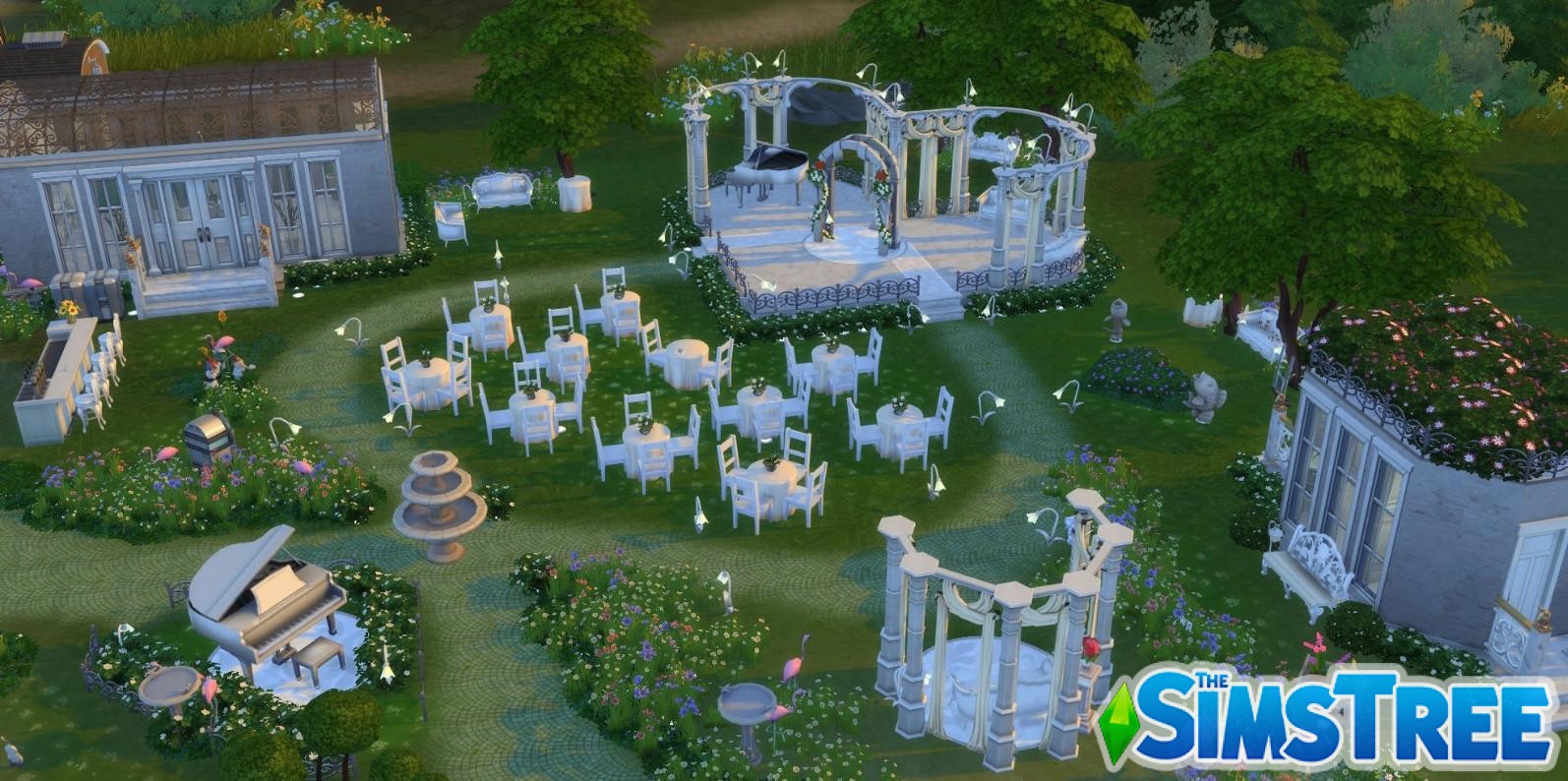 Красивые участки для свадеб от Maxis и геймеров Sims 4