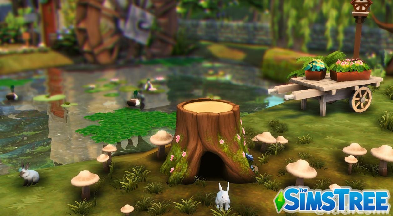 Крошечный дом Водяная мельница от ludicsim для Sims 4