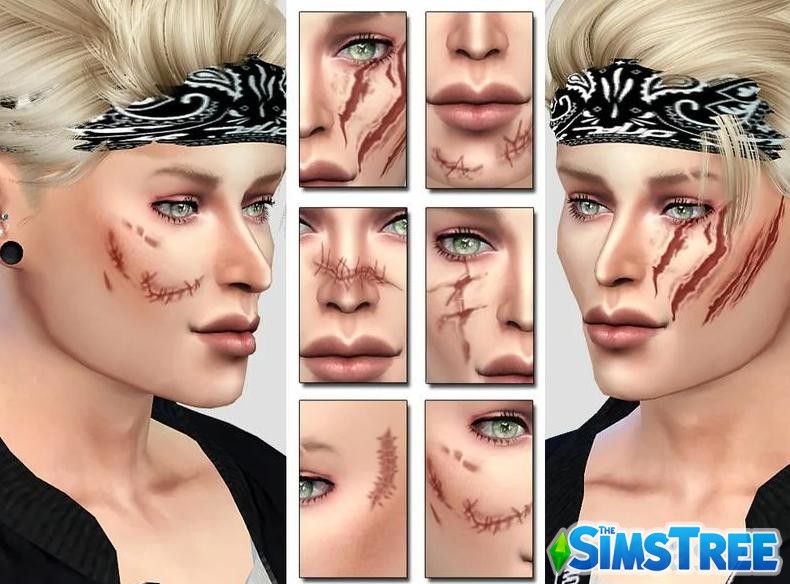 Лучшие СС шрамов для Sims 4