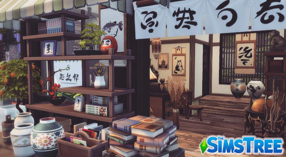 Магазин, кафе, жилой дом от tksims для Sims 4
