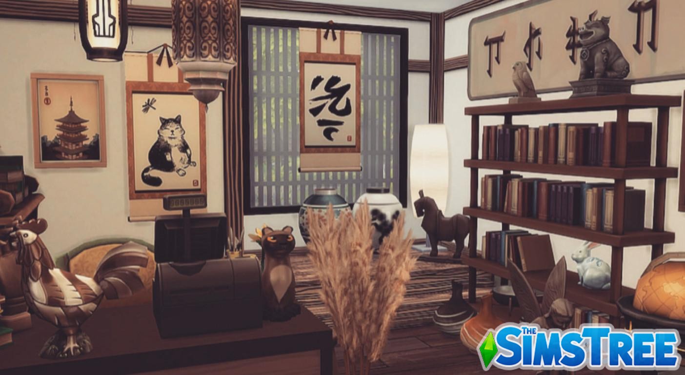 Магазин, кафе, жилой дом от tksims для Sims 4