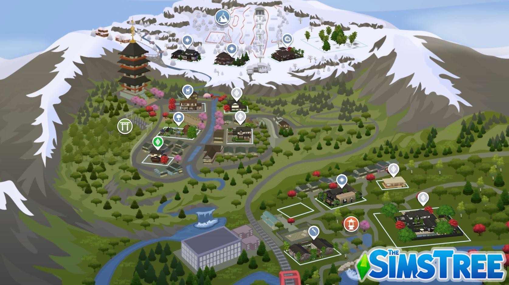 Мод «Исправление участков горы Комореби» от gettp для Sims 4