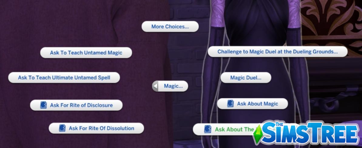 Мод «Новая система магии в Мир магии» от Zero для Sims 4