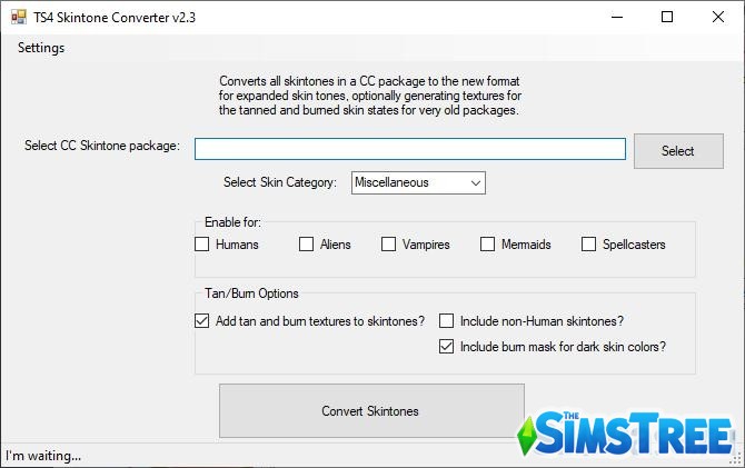 Мод-приложение «TS4SkinConverter» от CmarNYC для Sims 4