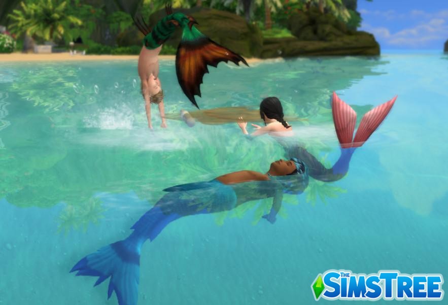 Мод «Русалки, морские ведьмы, келпи и дети» от SpinningPlumbobs для Sims 4