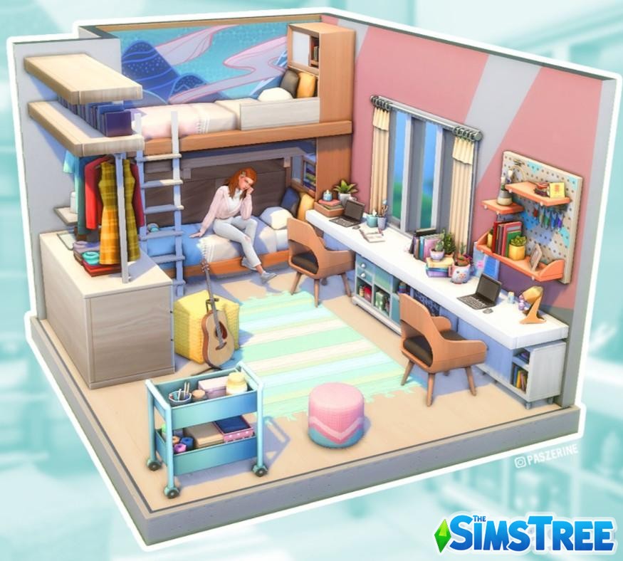 Набор комнат для молодёжи от paszerine для Sims 4