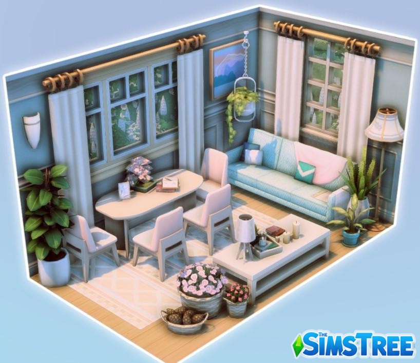 Набор комнат с платформами от amalieesims для Sims 4