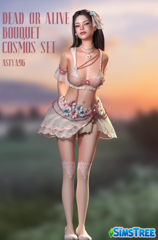 Набор нарядов и нижнего белья по мотивам Dead Or Alive от astya96 для Sims 4