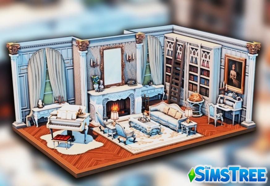 Набор романтических комнат от разных авторов для Sims 4