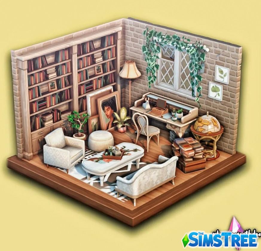 Набор романтических комнат от разных авторов для Sims 4