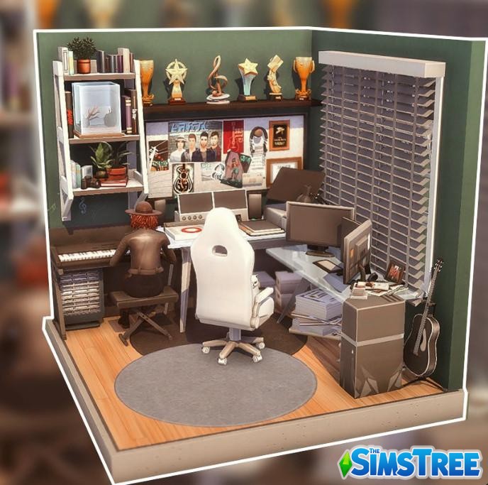 Набор современных комнат от разных авторов для Sims 4