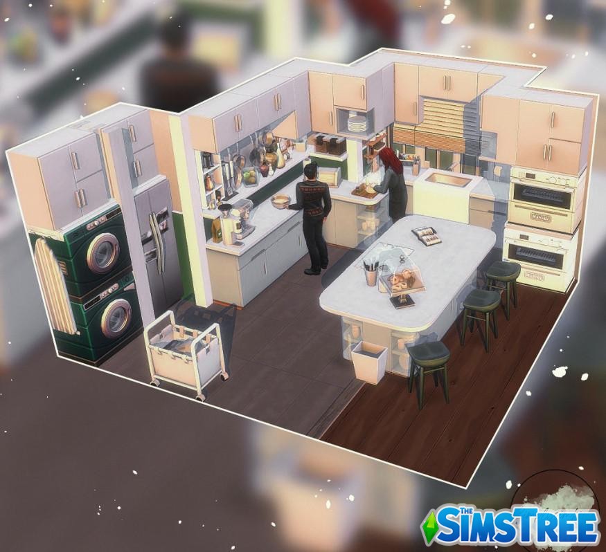 Набор современных комнат от разных авторов для Sims 4