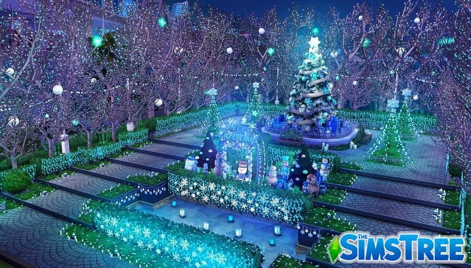 Новогодний парк от yukihyo6121 для Sims 4