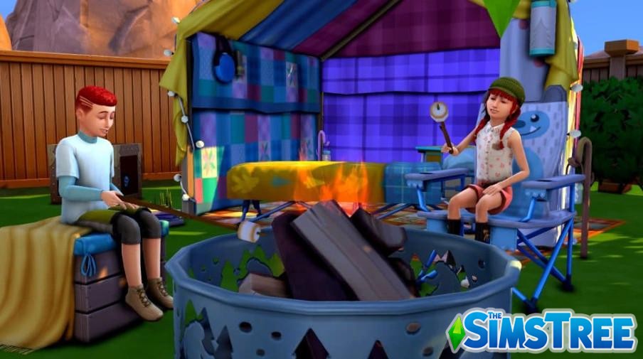 Little camp. SIMS 4 little Campers. Маленькие туристы / little Campers. SIMS 4 little Campers TV. SIMS 4 little Campers Projector.