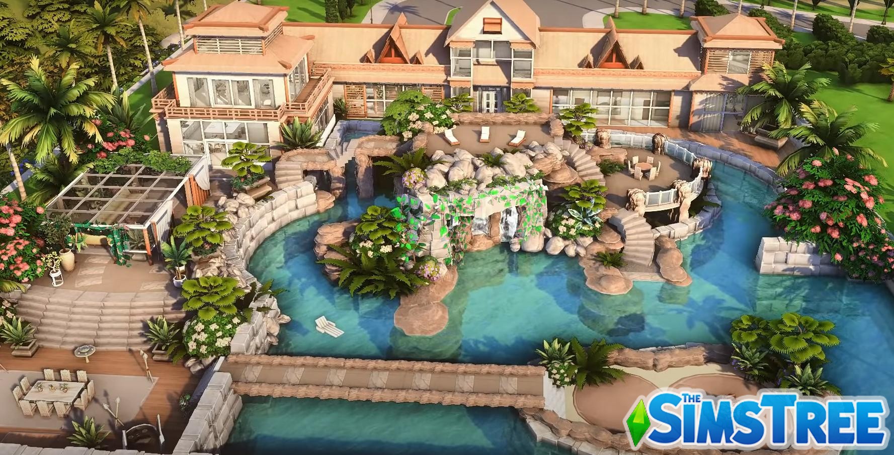 Особняк на озере для расширения Комнатные растения от Kate для Sims 4