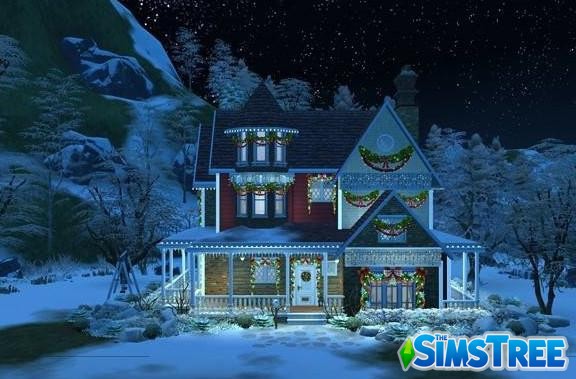 Подборка праздничных домов от разных авторов для Sims 4
