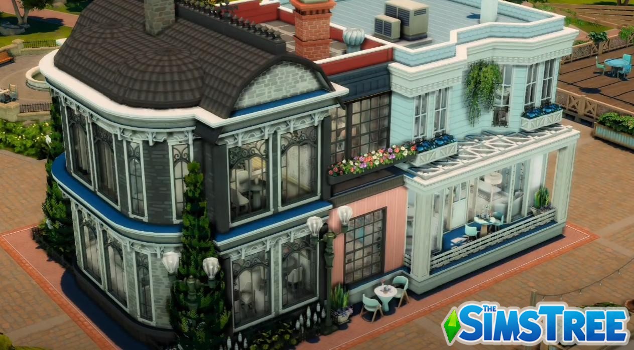 Секонд-хенд, бар и магазин чая от sims4ideas для Sims 4