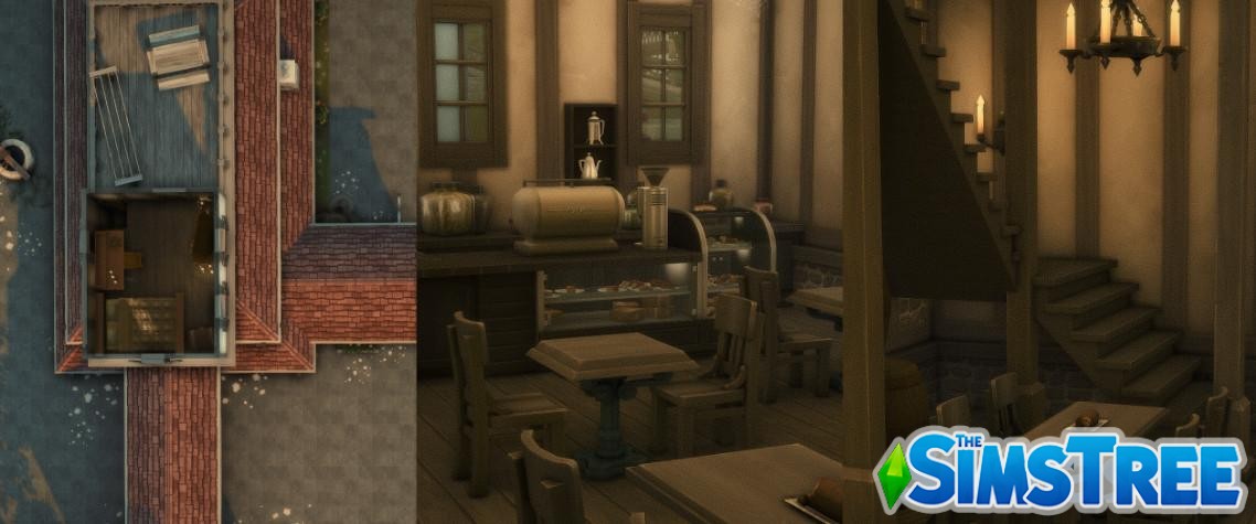 Средневековое кафе на Южной площади от helgatisha для Sims 4
