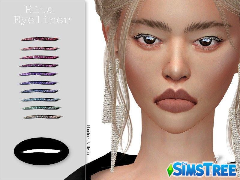 Стрелки для глаз «Рита» от IzzieMcFire для Sims 4