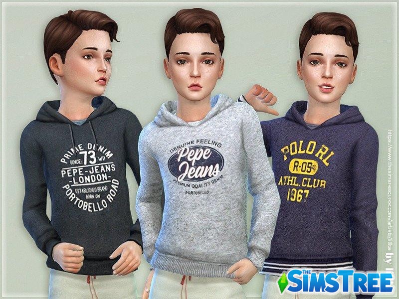 Толстовка для мальчиков от lillka для Sims 4