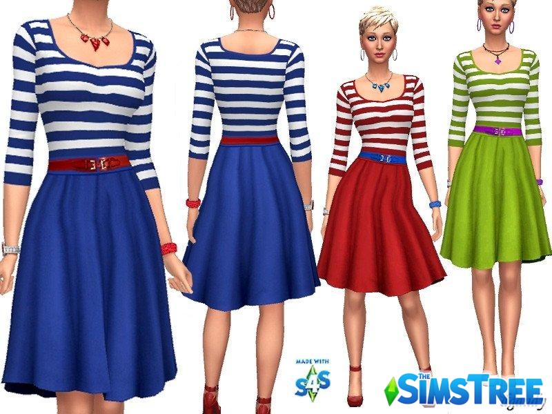 Топ и юбка от dgandy для Sims 4