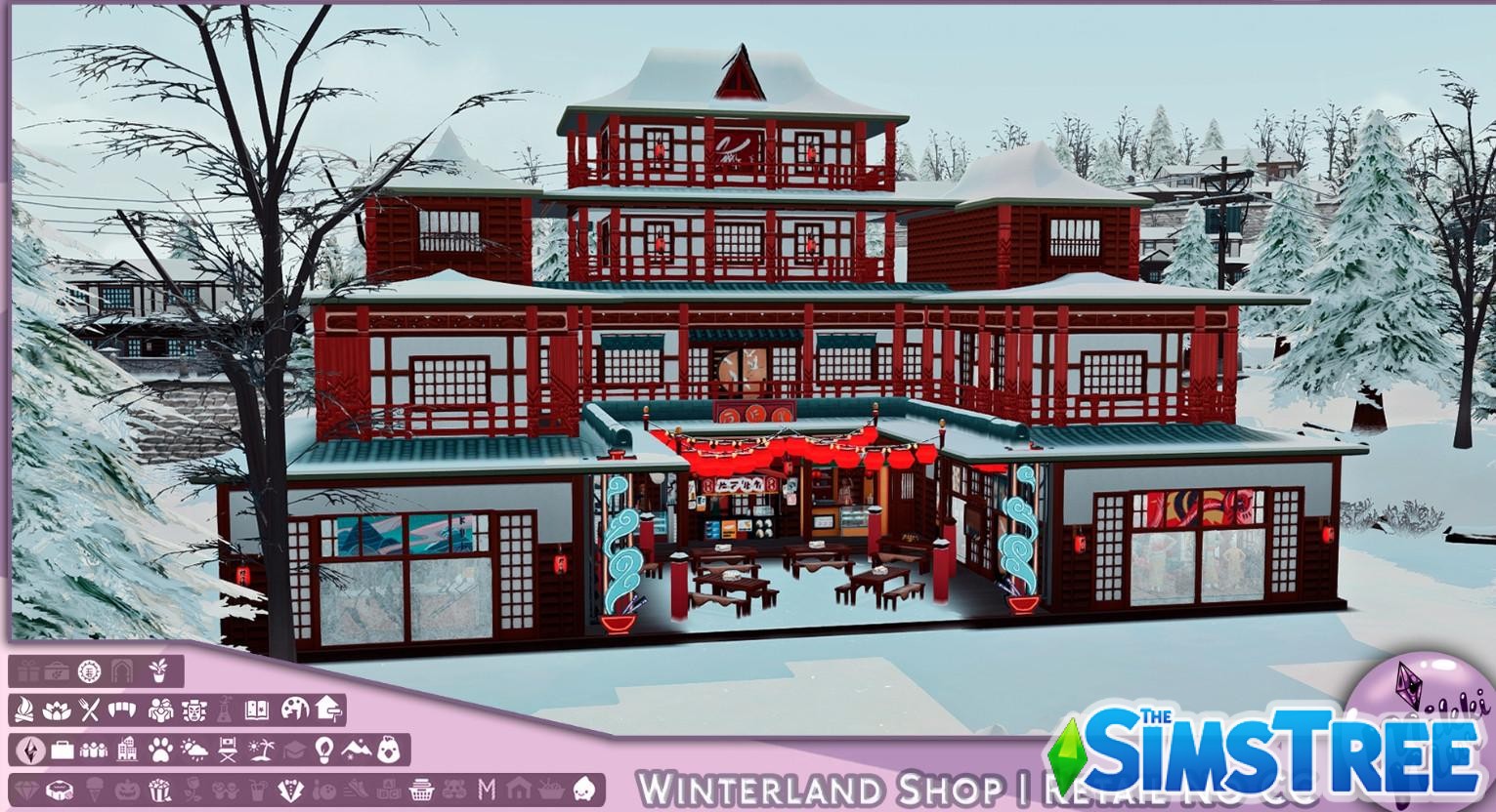 Торговая улица Комореби от MikkiMur для Sims 4