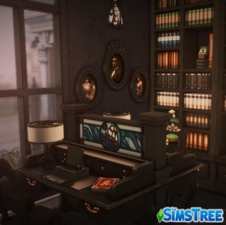 Участок Библиотека «Темная академия» от lollisimsi для Sims 4