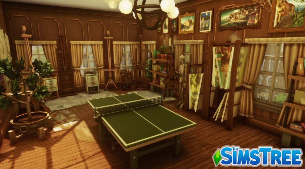 Участок Университетская библиотека от awingedllama для Sims 4