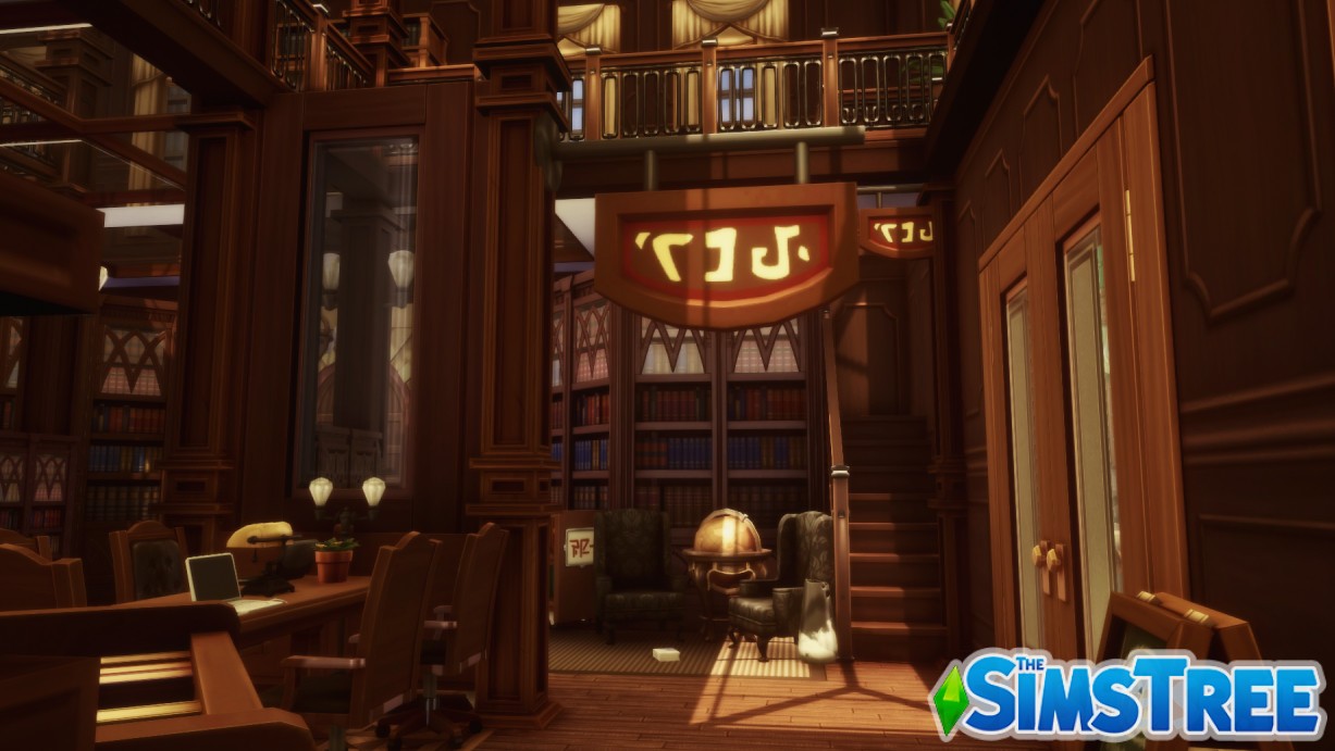 Участок Университетская библиотека от awingedllama для Sims 4