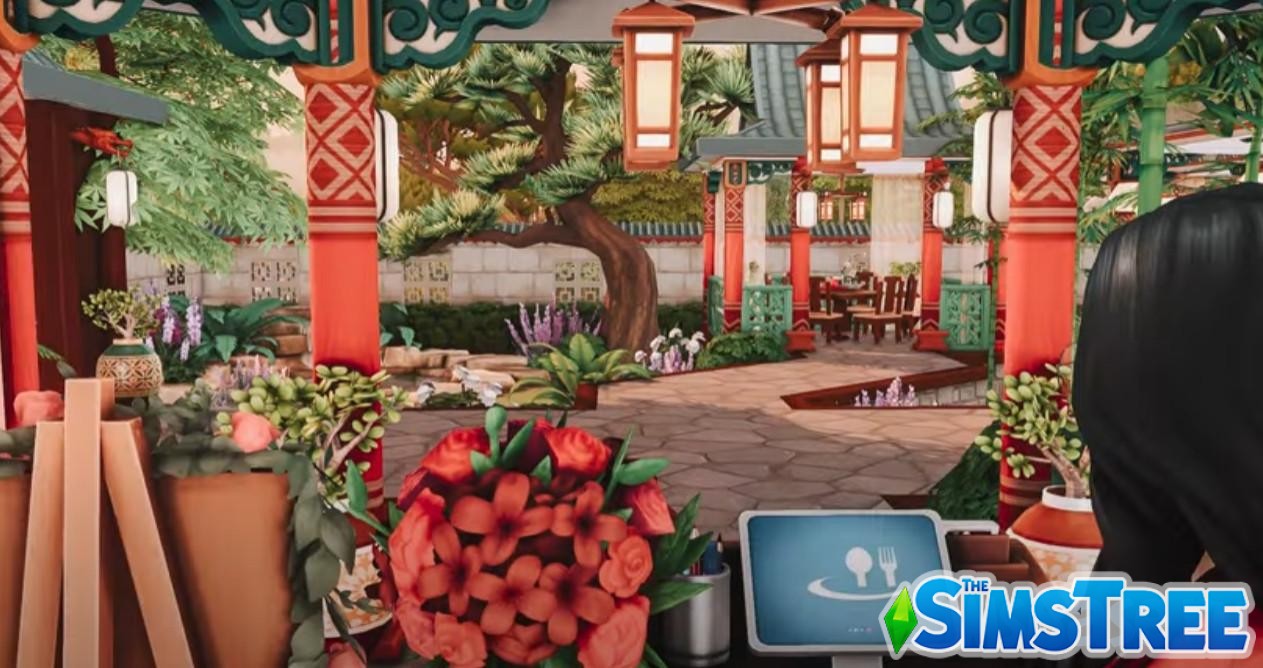 Японский ресторан от simpolcheeks для Sims 4