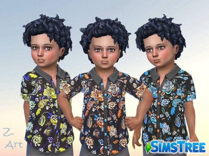 Яркая рубашка для мальчика от Zuckerschnute20 для Sims 4