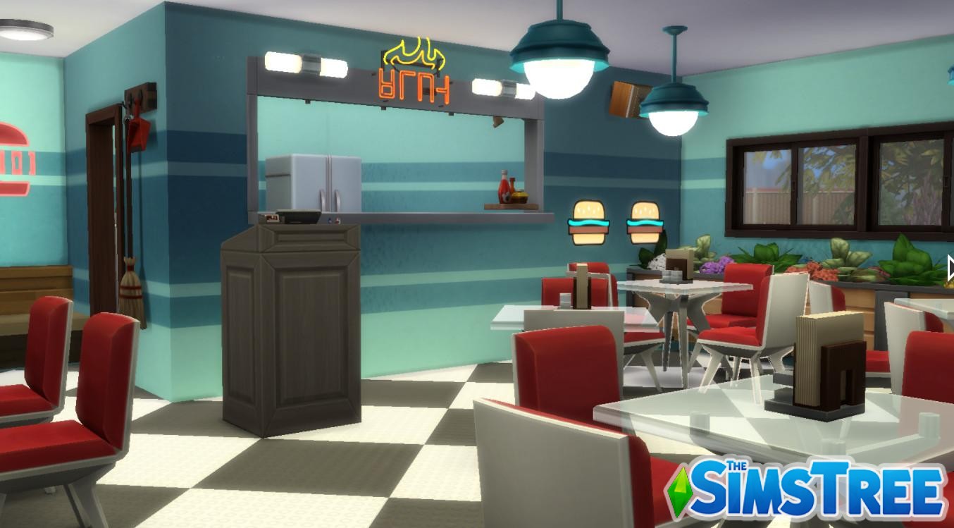 Бар «Бургер» от kittychin для Sims 4