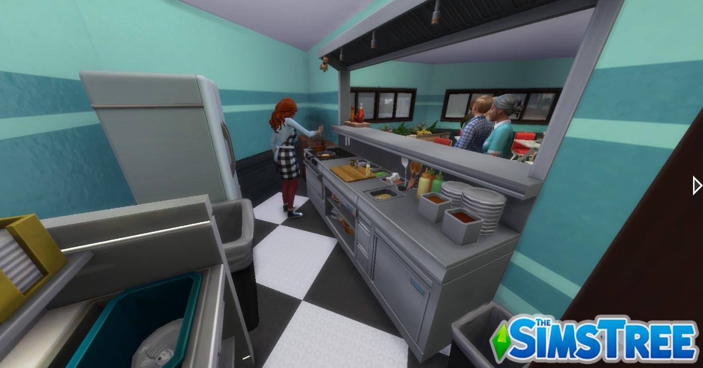 Бар «Бургер» от kittychin для Sims 4