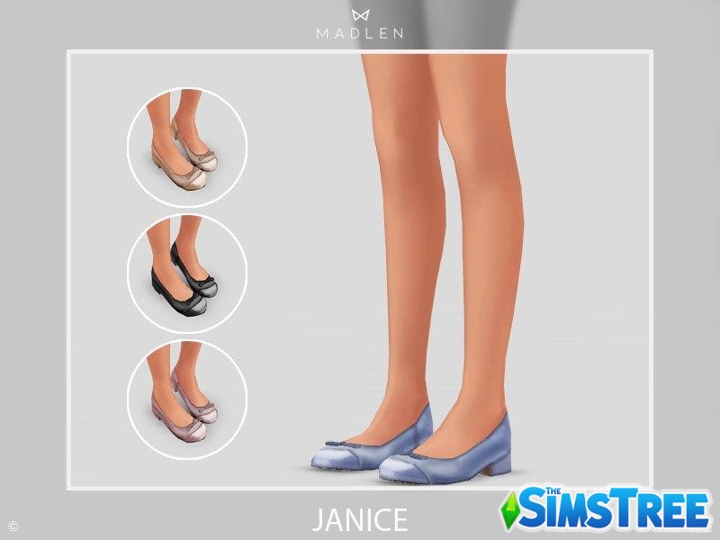 Круглоносые туфли от MJ95 для Sims 4