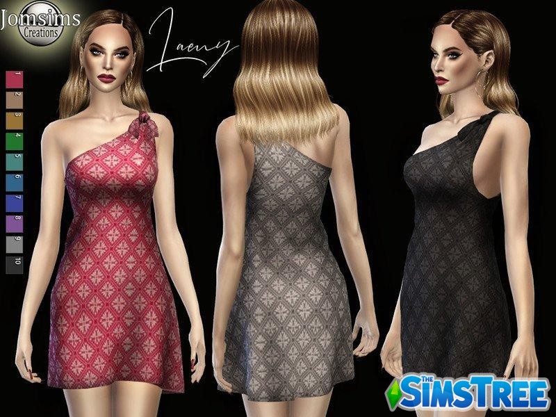 Летнее платье Laeny от jomsims для Sims 4