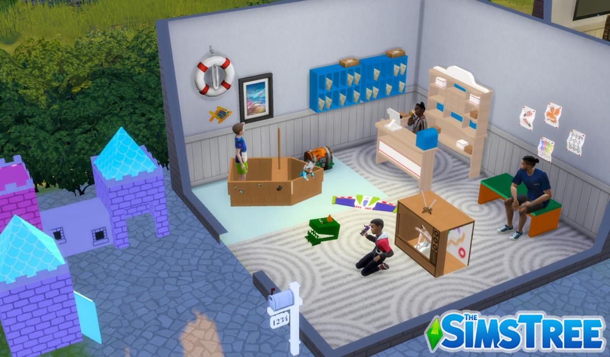 Мод «Детский функциональный набор – Почтовая станция» от TheGoldSim для Sims 4