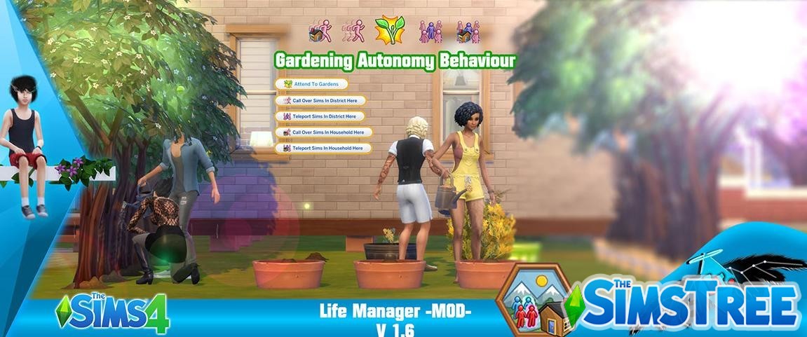 Мод «Менеджер жизни Life Manager» от Sacrificial для Sims 4