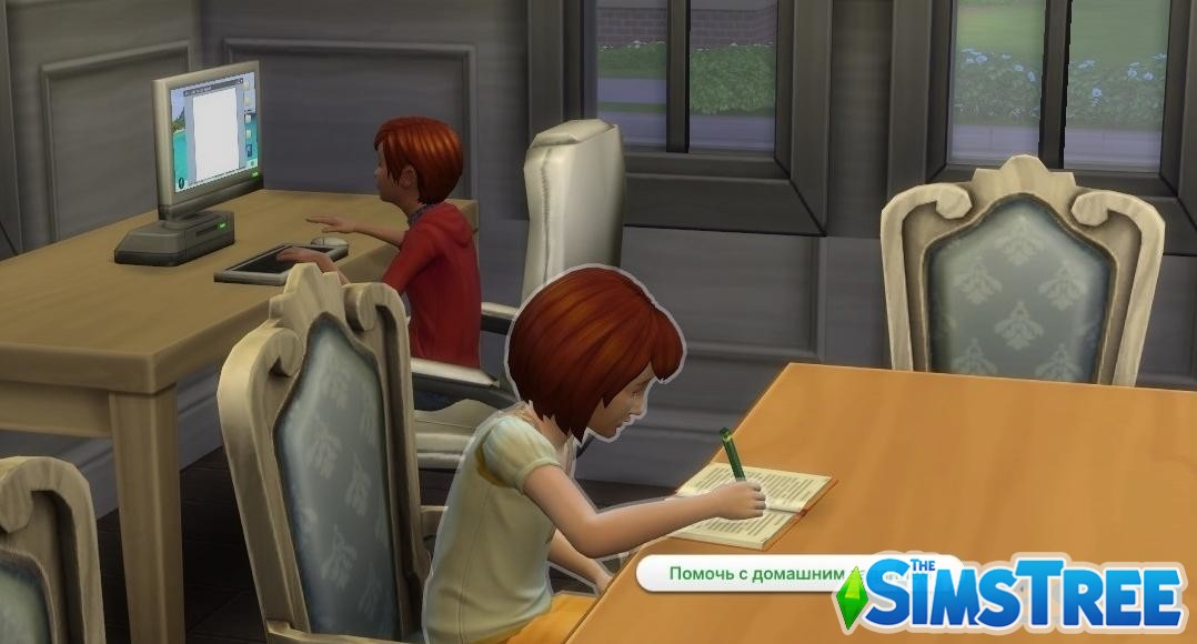 Мод «Подростки и дети помогают с домашним заданием» от Eunola для Sims 4