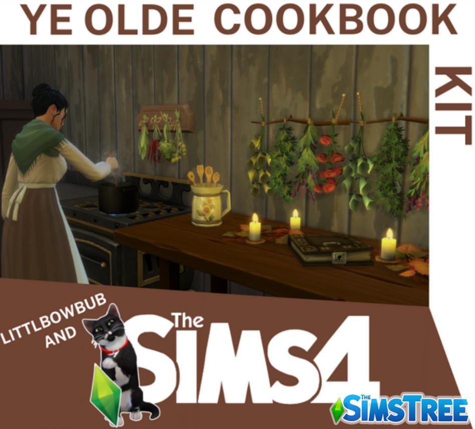 Мод «Средневековая кулинария и жизнь или Olde Cookbook Kit» от Littlbowbub  для Sims 4