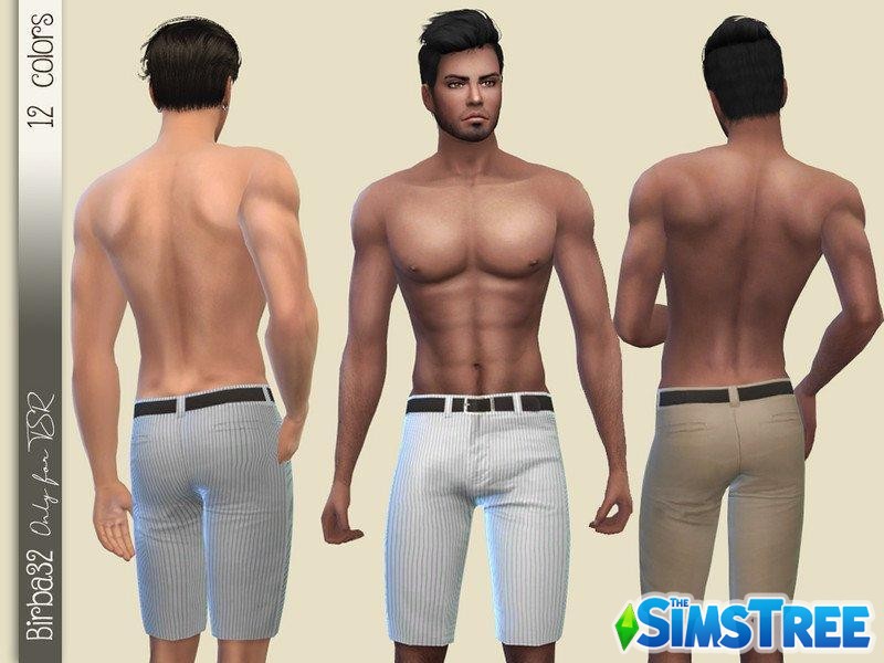 Мужские летние шорты от Birba32 для Sims 4