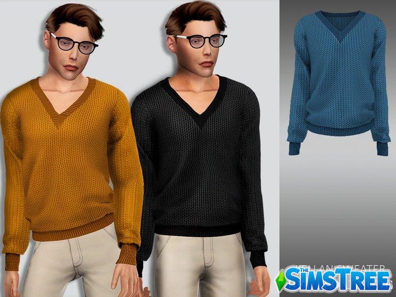 Мужской свитер Kellan от belal1997 для Sims 4