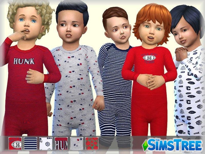 Пижама-комбинезон для мальчика от bukovka для Sims 4