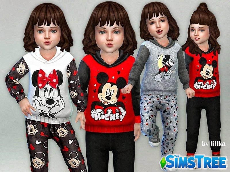 Пижама с Микки Маусом от lillka для Sims 4
