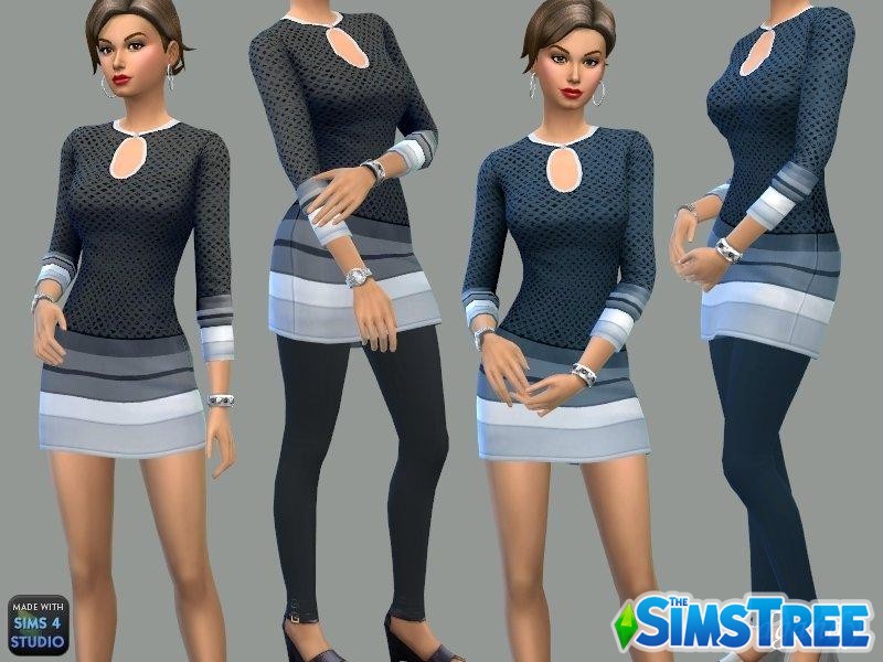 Платье Amelia от dgandy для Sims 4