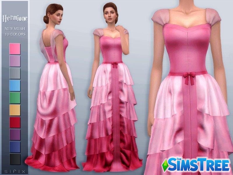Платье Гермионы от Sifix для Sims 4