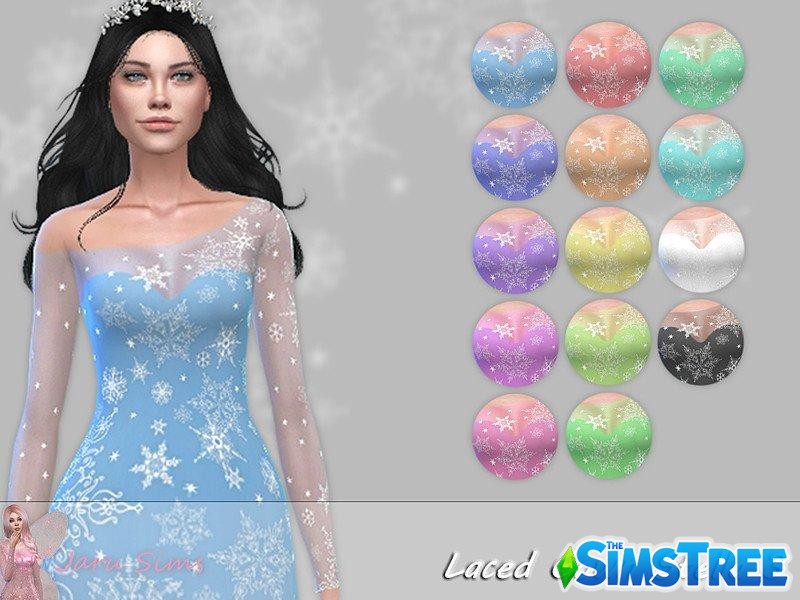 Праздничное платье «Стелла» от Jaru Sims для Sims 4